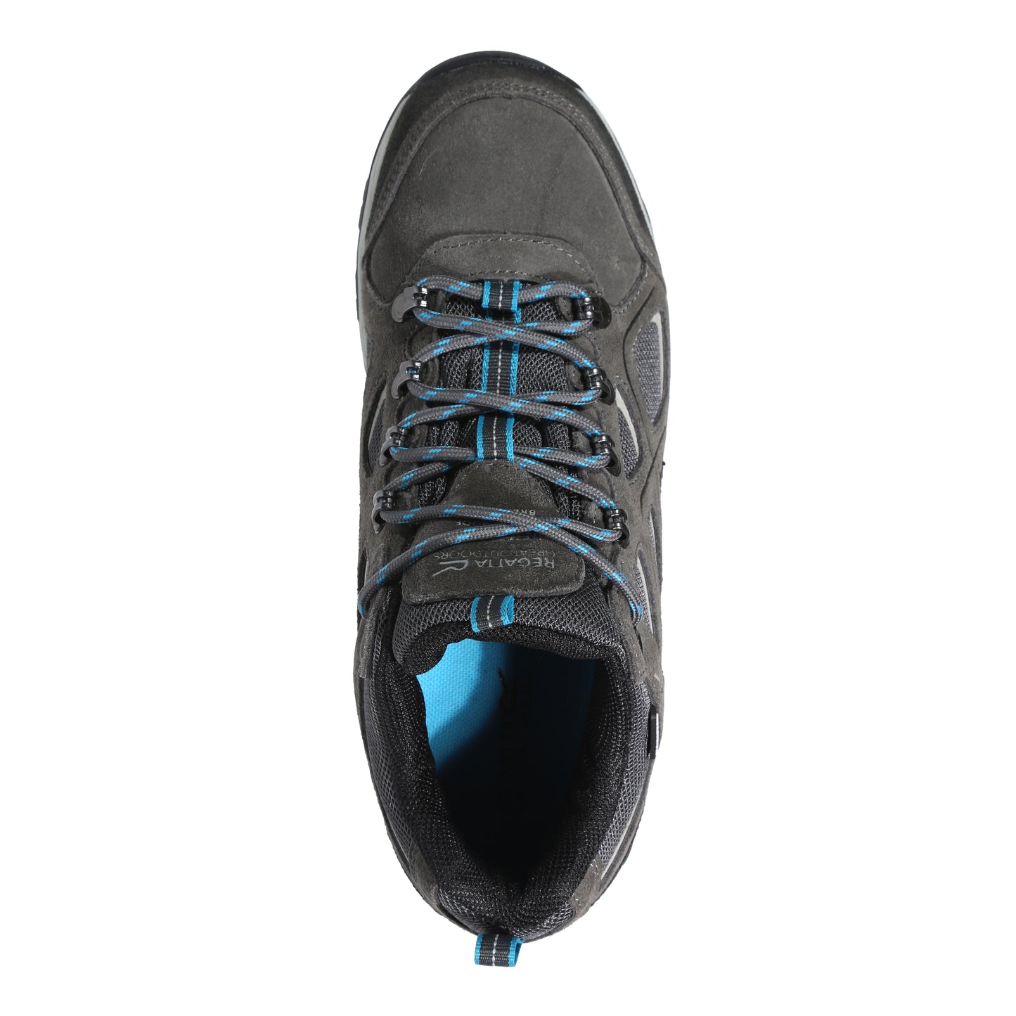 Tebay Waterproof Low Walking Shoes - Dark Grey Niagra Blue