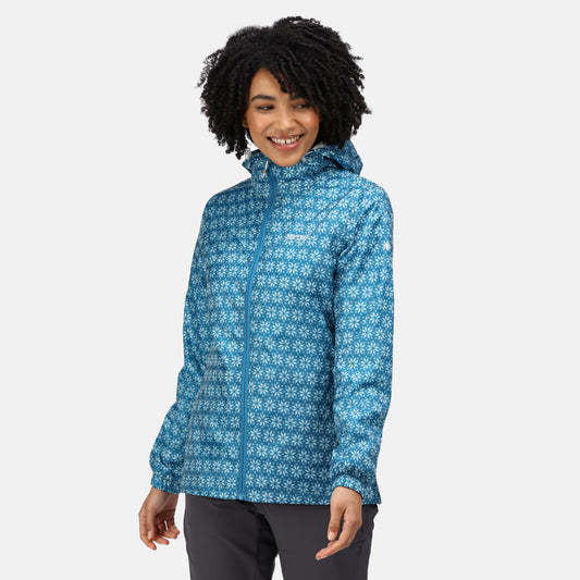 Women's Printed Pack-It Waterproof Jacket - Blue Sapphire Print