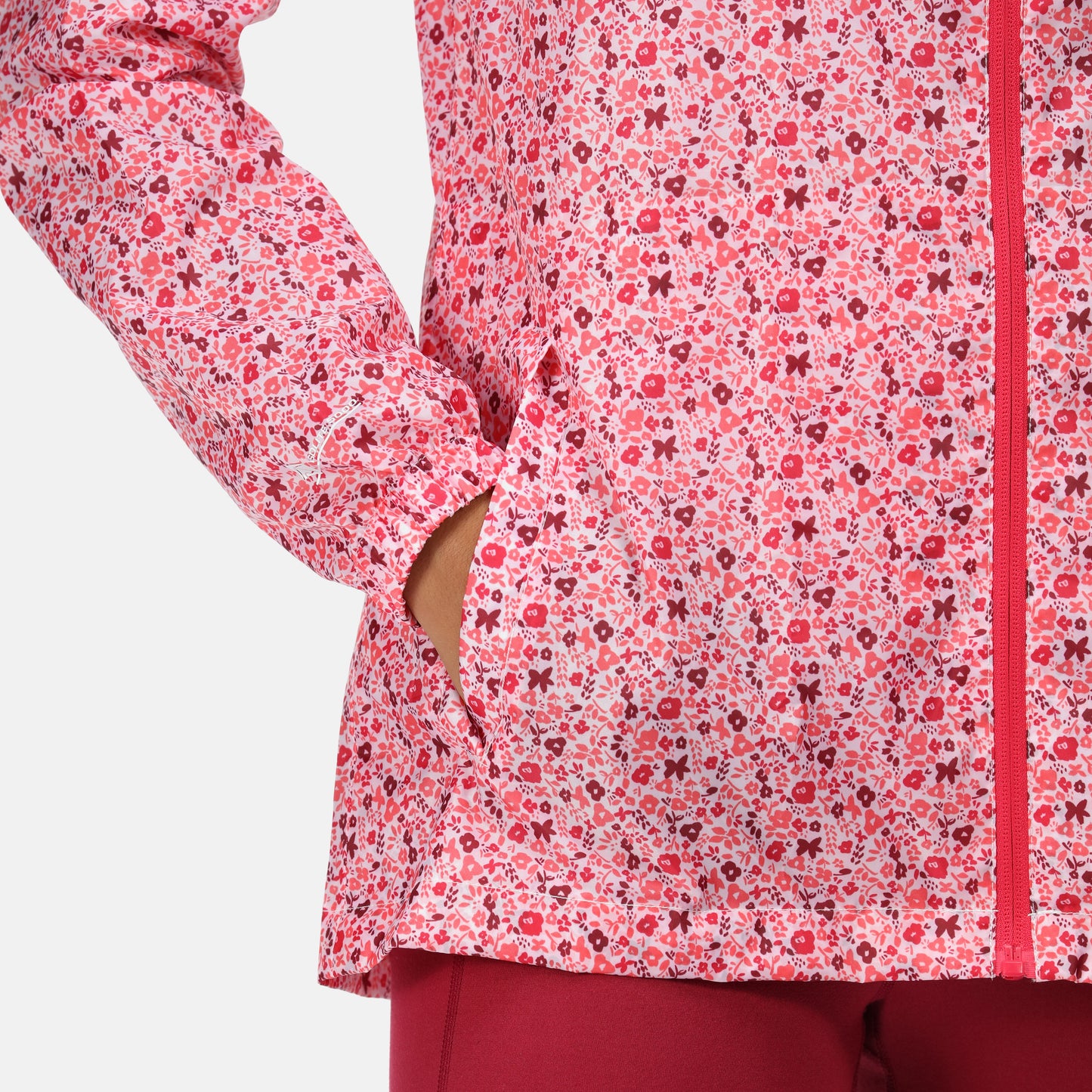 Women's Printed Pack-It Waterproof Jacket - Tropical Pink Ditsy